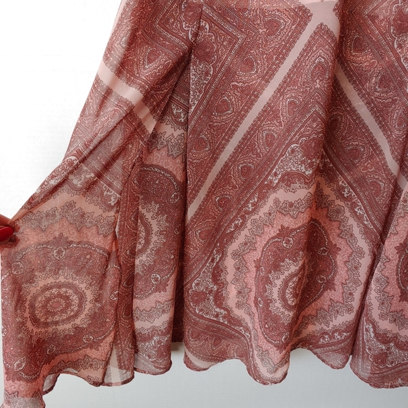 Belle+sky boho dress pink and brown size medium - Picture 6 of 7